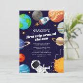 Invitation Fête d'anniversaire du premier astronaute spatial (Debout devant)