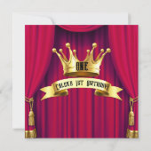 Invitation Fête d'anniversaire du prince héritier couronne ro (Dos)