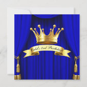 Invitation Fête d'anniversaire du prince héritier couronne ro (Dos)