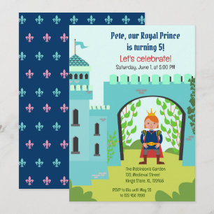 Invitation Fête d'anniversaire du prince royal garçon