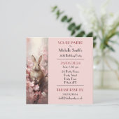 Invitation Fête d'anniversaire du printemps du lapin (Debout devant)