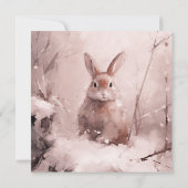 Invitation Fête d'anniversaire du printemps du lapin (Dos)