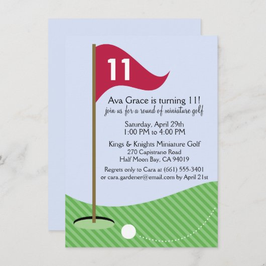 Invitation Fête d'anniversaire du Raspberry Let's Par-Tee Min (Devant / Derrière)