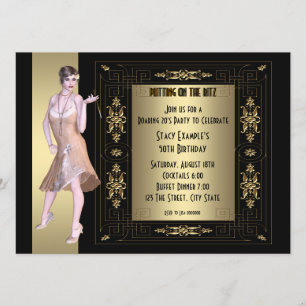 Invitation Fête d'anniversaire du Roaring 20's