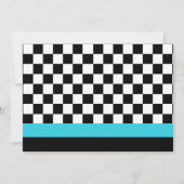 Invitation Fête d'anniversaire du rock Star Zebra - Blue (Dos)