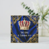 Invitation Fête d'anniversaire du roi Mans (Debout devant)