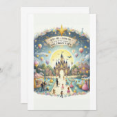 Invitation "Fête d'anniversaire du Royaume magique" (Devant / Derrière)