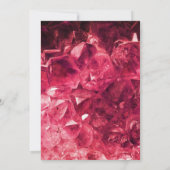 Invitation Fête d'anniversaire du Ruby Rouge Gemstone (Dos)