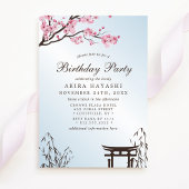 Invitation Fête d'anniversaire du Sakura Japanese Cherry Blos