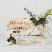 Invitation Fête d'anniversaire du Serpent du Dragon de Respir (Debout devant)