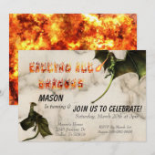 Invitation Fête d'anniversaire du Serpent du Dragon de Respir (Devant / Derrière)