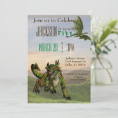 Invitation Fête d'anniversaire du Serpent Magique du Dragon d (Debout devant)