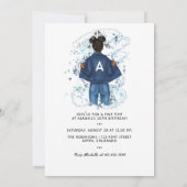 Invitation Fête d'anniversaire du signe Sagittaire afro-améri (Dos)