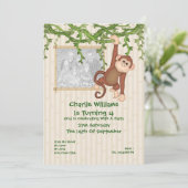 Invitation Fête d'anniversaire du singe (Debout devant)