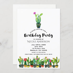 Invitation Fête d'anniversaire du sud-ouest rustique florale