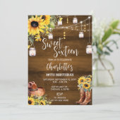 Invitation Fête d'anniversaire du Sweet sixteen occidental ru (Debout devant)