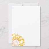 Invitation Fête d'anniversaire du tournesol jaune (Dos)