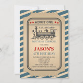 Invitation Fête d'anniversaire du train (Devant)