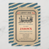 Invitation Fête d'anniversaire du train (Devant / Derrière)