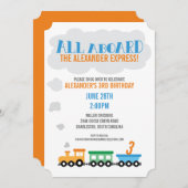 Invitation Fête d'anniversaire du train (Devant / Derrière)