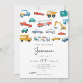 Invitation Fête d'anniversaire du transport urbain moderne (Devant)