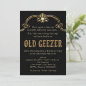 Invitation Fête d'anniversaire du Vieux Papy (Debout devant)