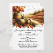 Invitation Fête d'anniversaire du vignoble d'automne (Devant / Derrière)