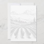 Invitation Fête d'anniversaire du vignoble d'automne (Dos)