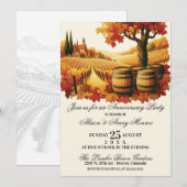 Invitation Fête d'anniversaire du vignoble d'automne (Devant / Derrière)