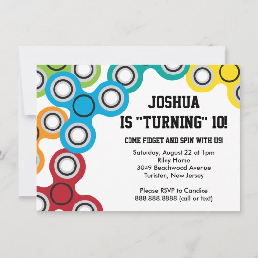 Invitation Fête d'anniversaire du voleur Fidget du garçon (Devant)