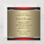 Invitation Fête d'anniversaire du whisky pour homme (Dos)