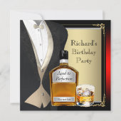 Invitation Fête d'anniversaire du whisky pour homme (Devant)