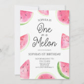 Invitation Fête d'anniversaire d'un an sur le thème d'une pas (Devant)
