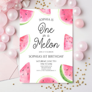 Invitation Fête d'anniversaire d'un an sur le thème d'une pas