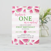 Invitation Fête d'anniversaire d'un melon (Debout devant)