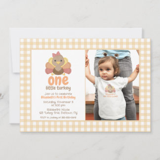 Invitation Fête d'anniversaire d'un petit dindon