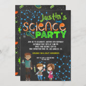 Invitation Fête d'anniversaire d'un scientifique (Devant / Derrière)