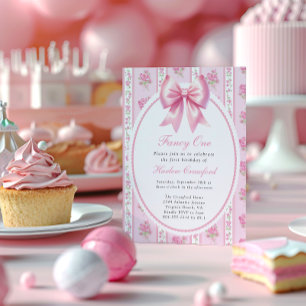 Invitation Fête d'anniversaire d'une coquette rose