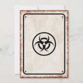 Invitation Fête d'anniversaire d'une épidémie de zombie avec (Dos)