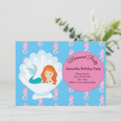 Invitation Fête d'anniversaire d'une sirène à éclaboussure (Debout devant)