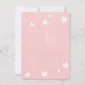 Invitation Fête d'anniversaire Dusty Rose mignonette Daisies  (Dos)