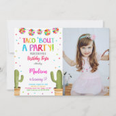 Invitation Fête d'anniversaire Editable Cute Photo (Devant)