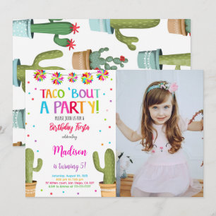 Invitation Fête d'anniversaire Editable Cute Photo