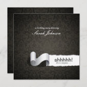 Invitation Fête d'anniversaire Elegant Damask Surprise (Devant / Derrière)