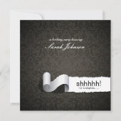 Invitation Fête d'anniversaire Elegant Damask Surprise (Devant)