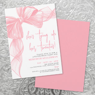 Invitation Fête d'anniversaire élégante à l'aquarelle avec un