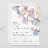 Invitation Fête d'anniversaire élégante à l'aquarelle de fleu (Devant)