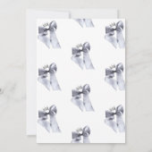 Invitation Fête d'anniversaire élégante avec un nœud noir (Dos)
