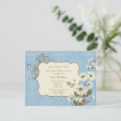 Invitation Fête d'anniversaire élégante de marguerites (Debout devant)