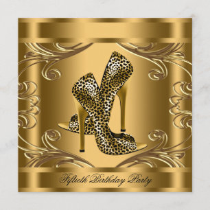 Invitation Fête d'anniversaire élégante de noir et d'or